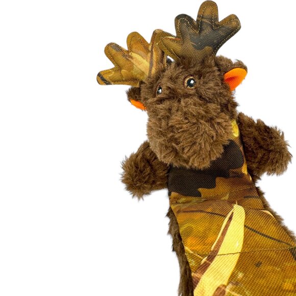 Vibrant Life Tough Buddy Camo Moose Plush Dog Toy Level 3 Durable Squeaky Chew - Picture 14 of 15
